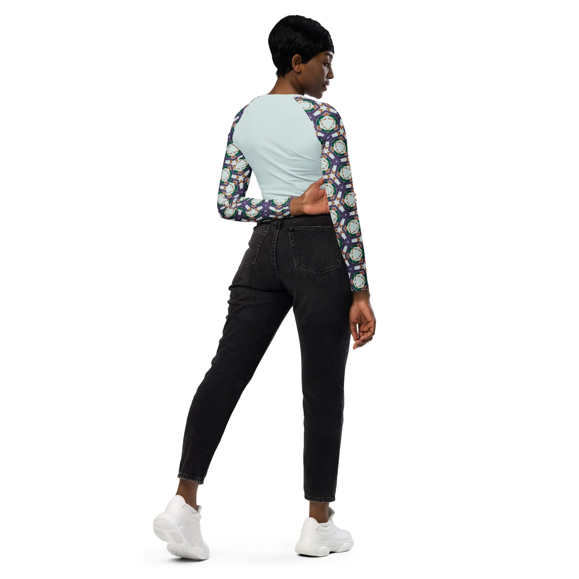 Recycled Long-Sleeve Crop Top Soccer Star