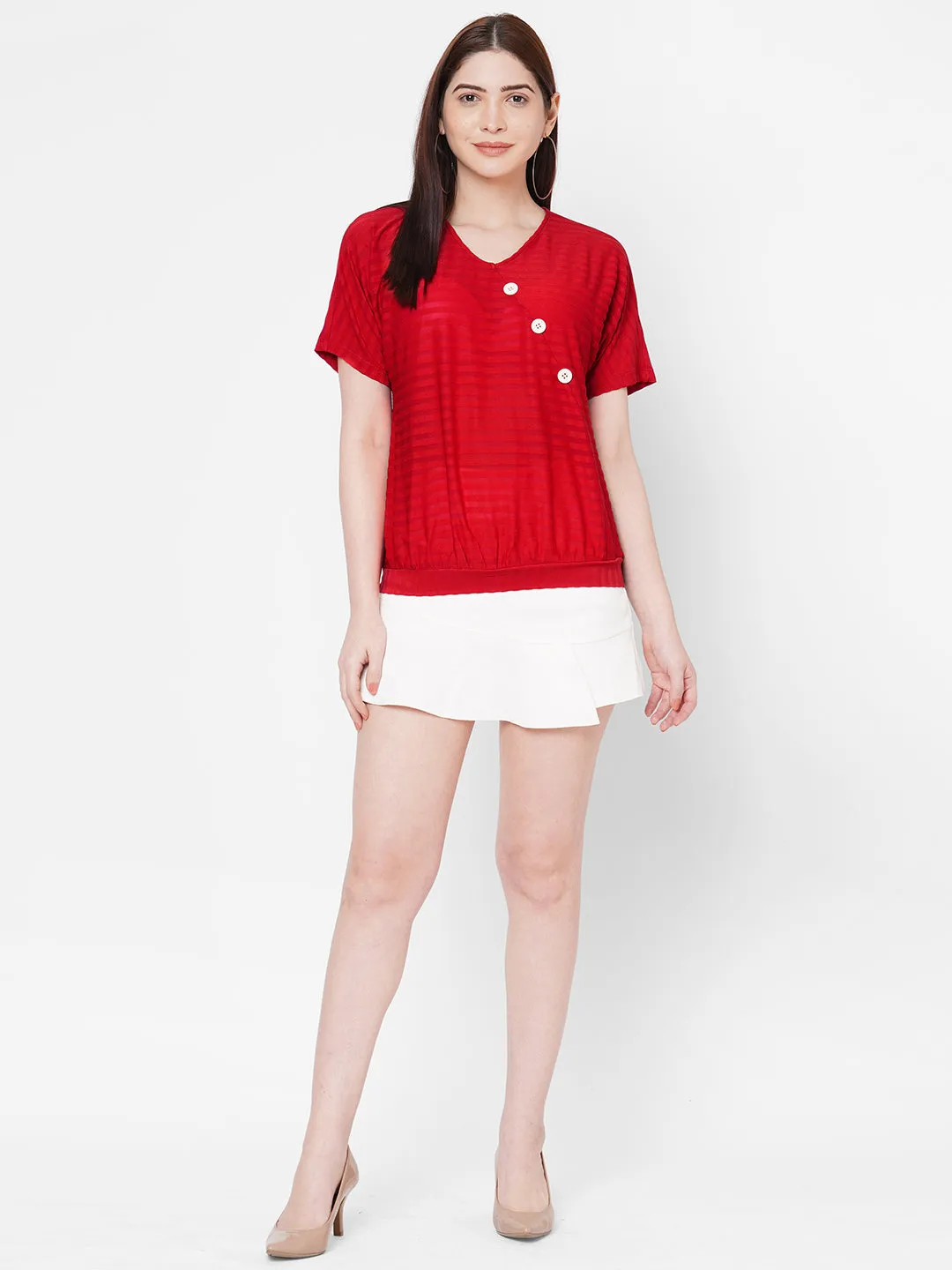 Red Stripes Top
