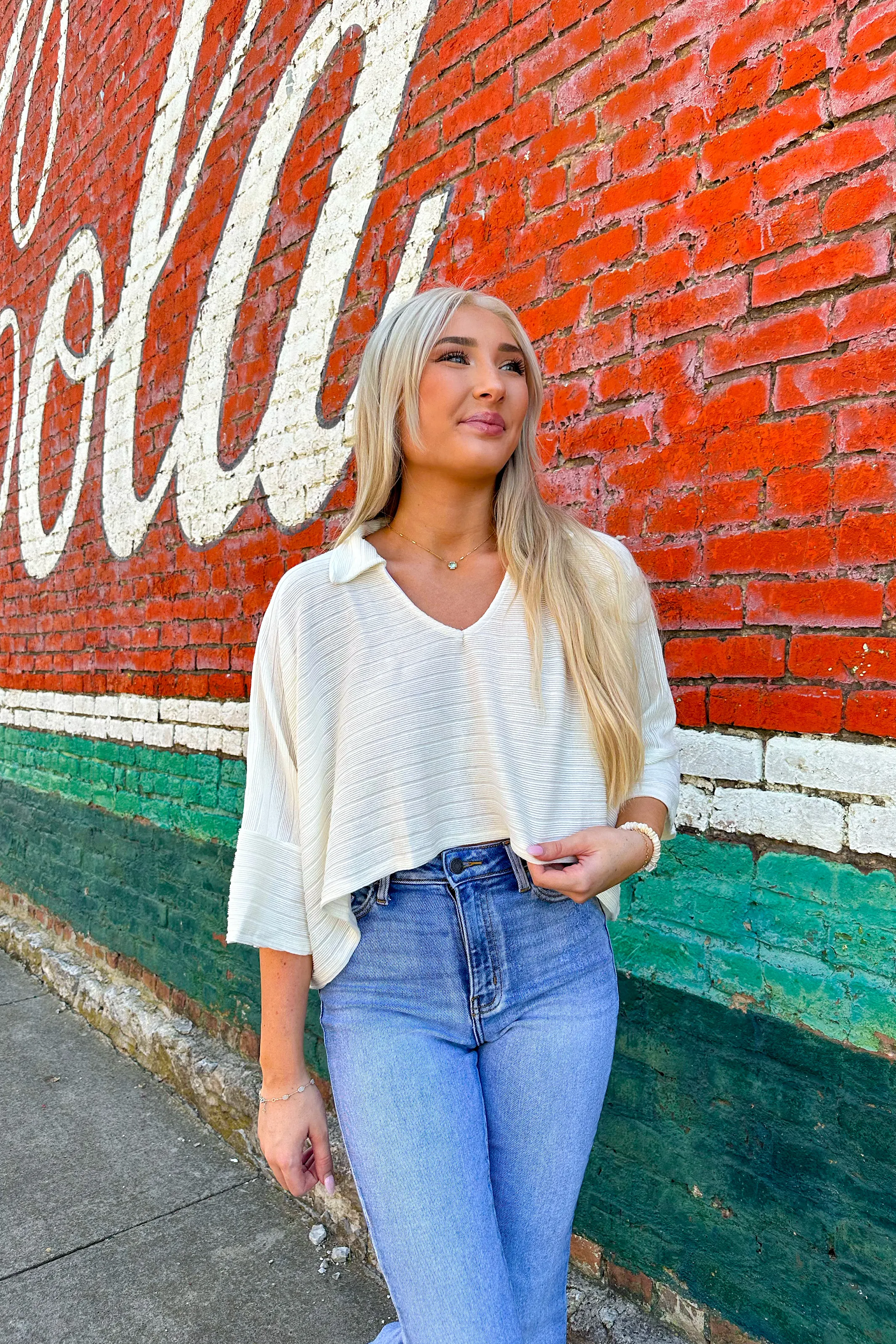 Reed Collared Top