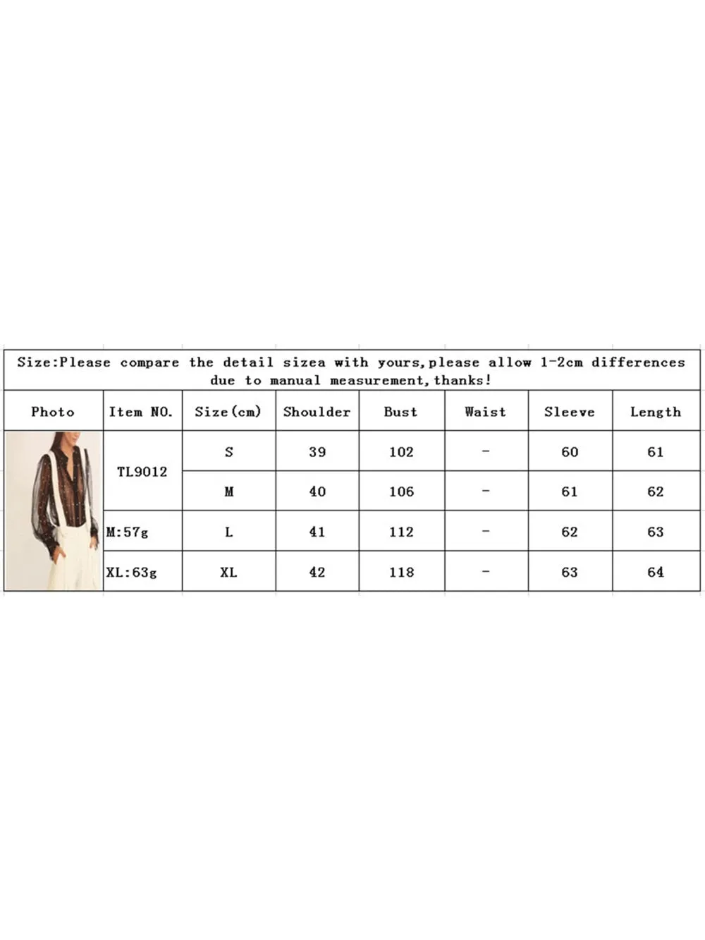 Retro Polka Dot See-Through Loose Button Big Puff Sleeve Women Blouse
