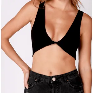 Reversible Twist Scoop Neck Bra Top