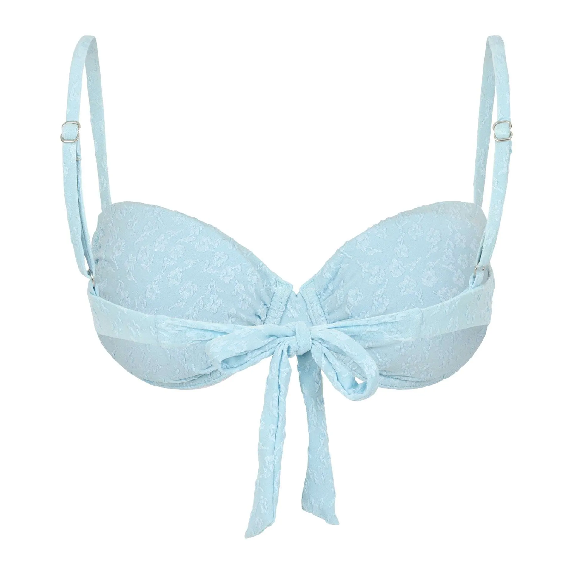 Rio Top - Textured Floral / Sky Blue