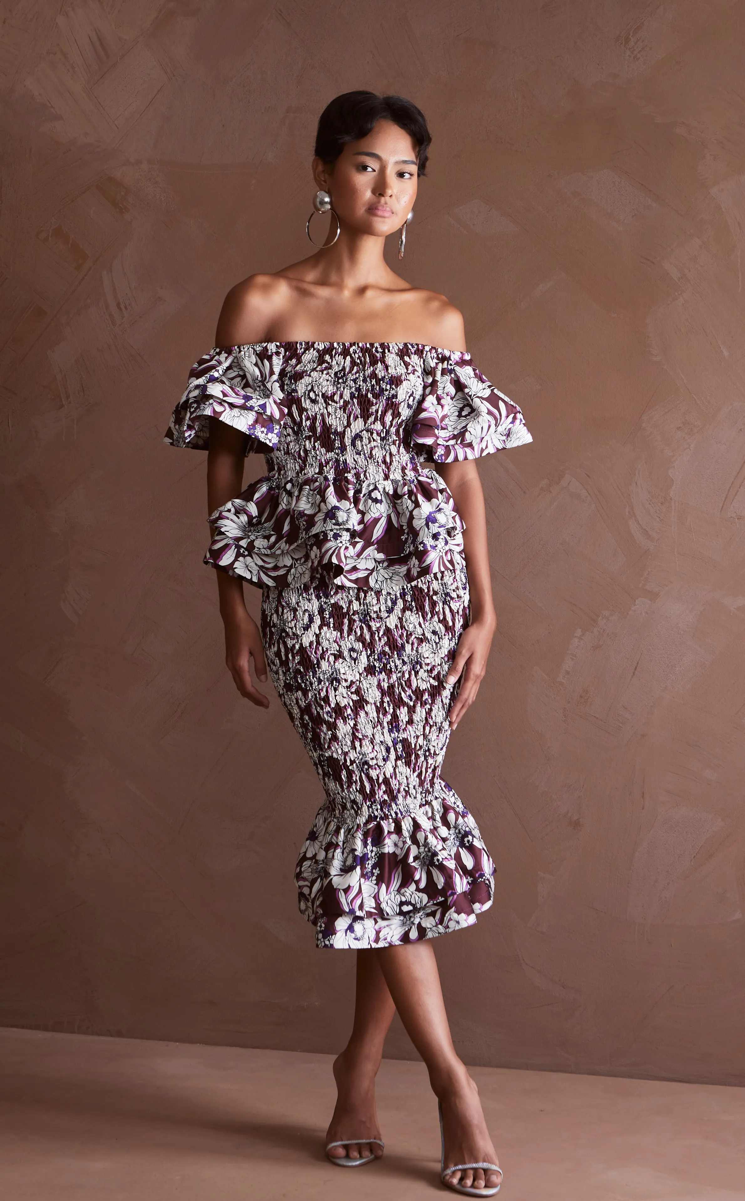 ROMA TOP - BROWN FLORAL