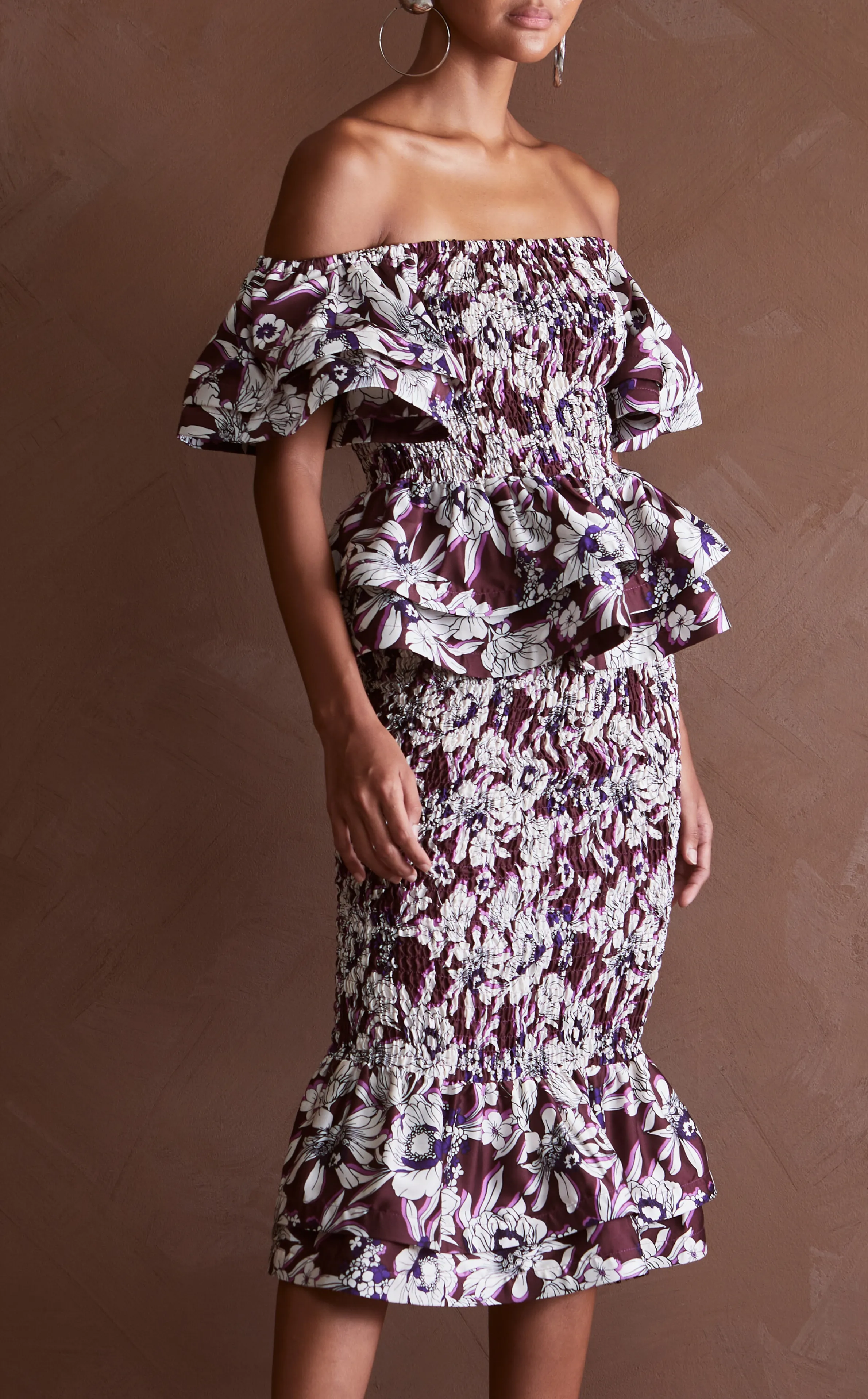 ROMA TOP - BROWN FLORAL
