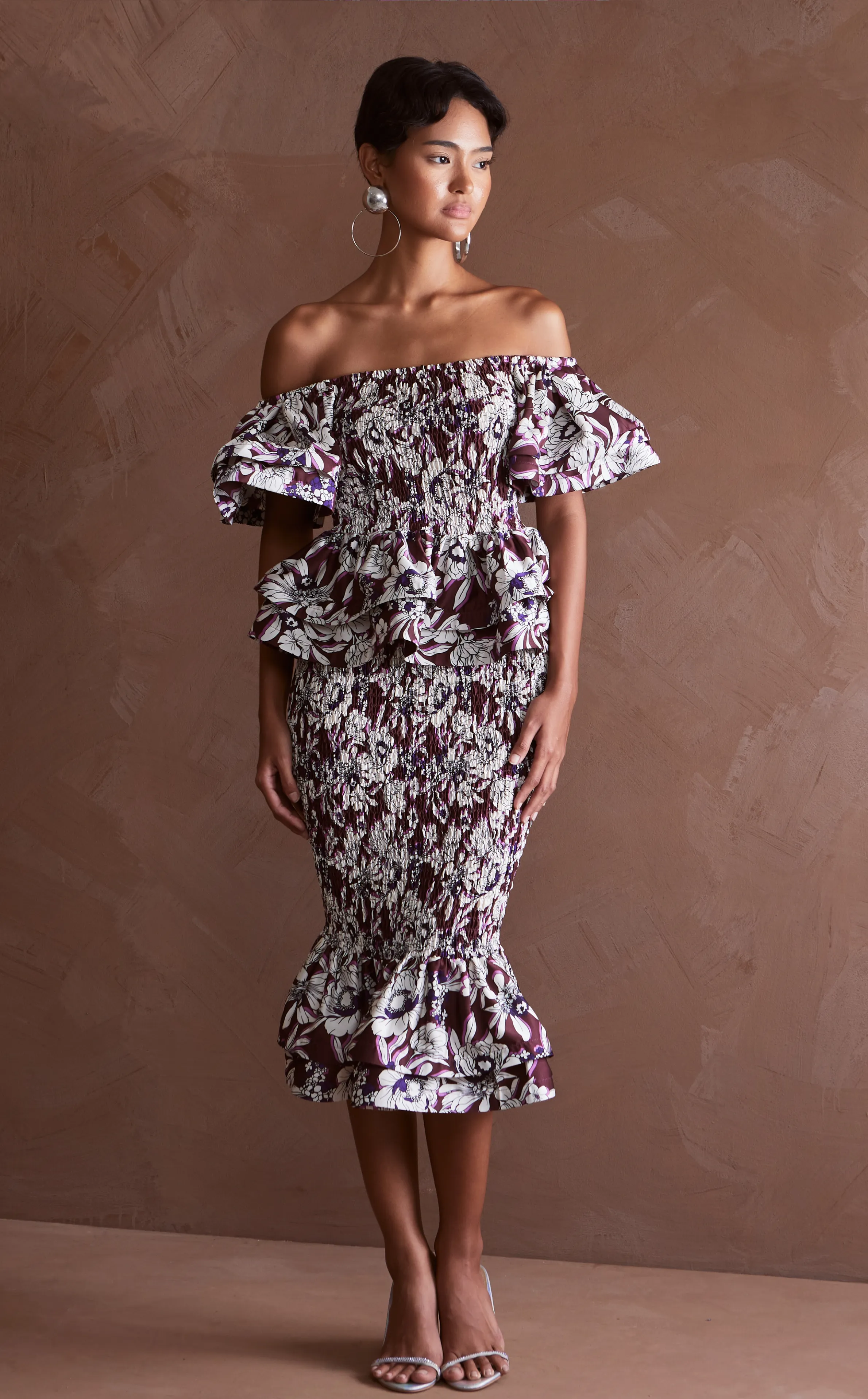 ROMA TOP - BROWN FLORAL