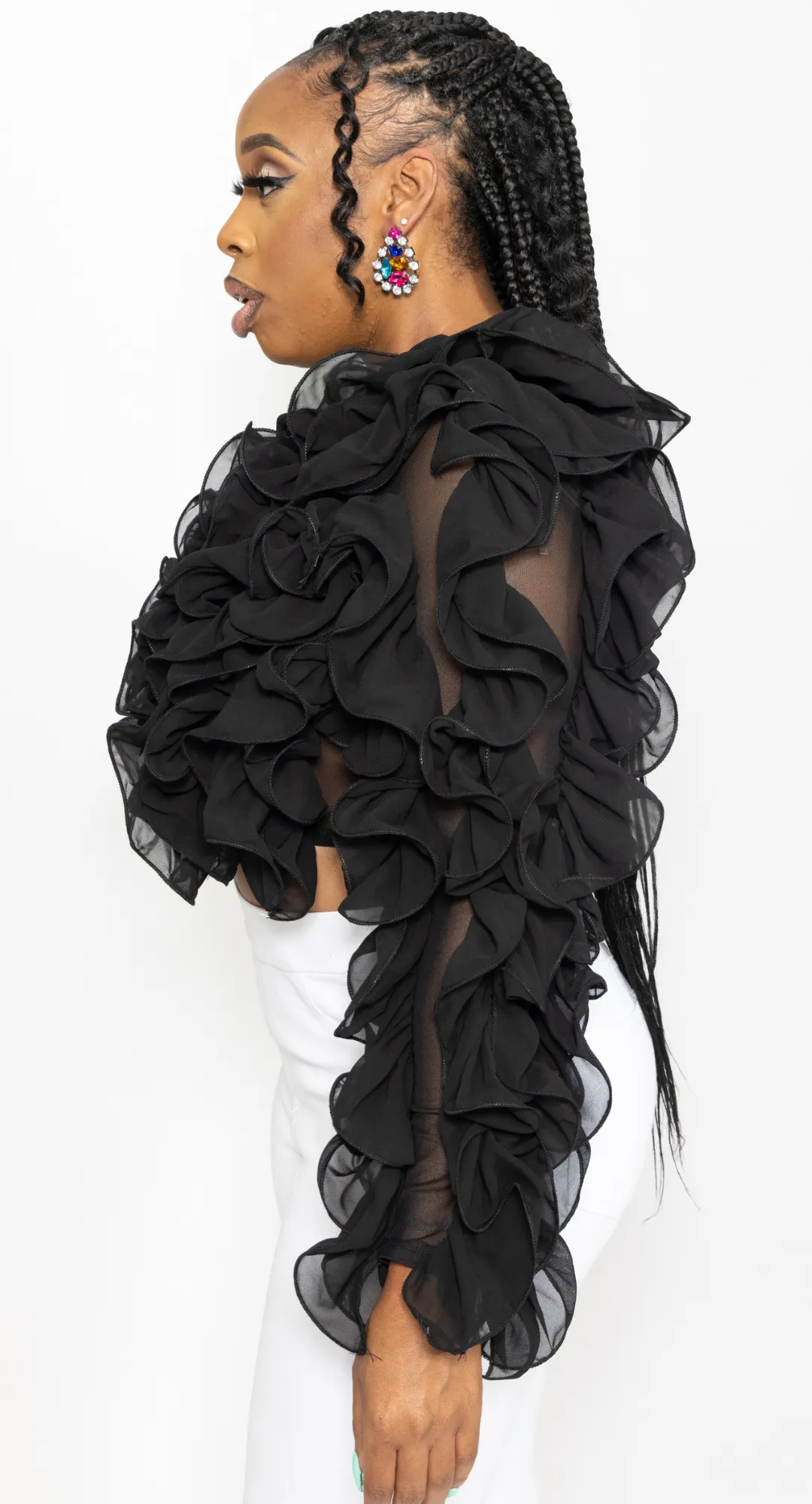 Rosaline Ruffled Crop Top