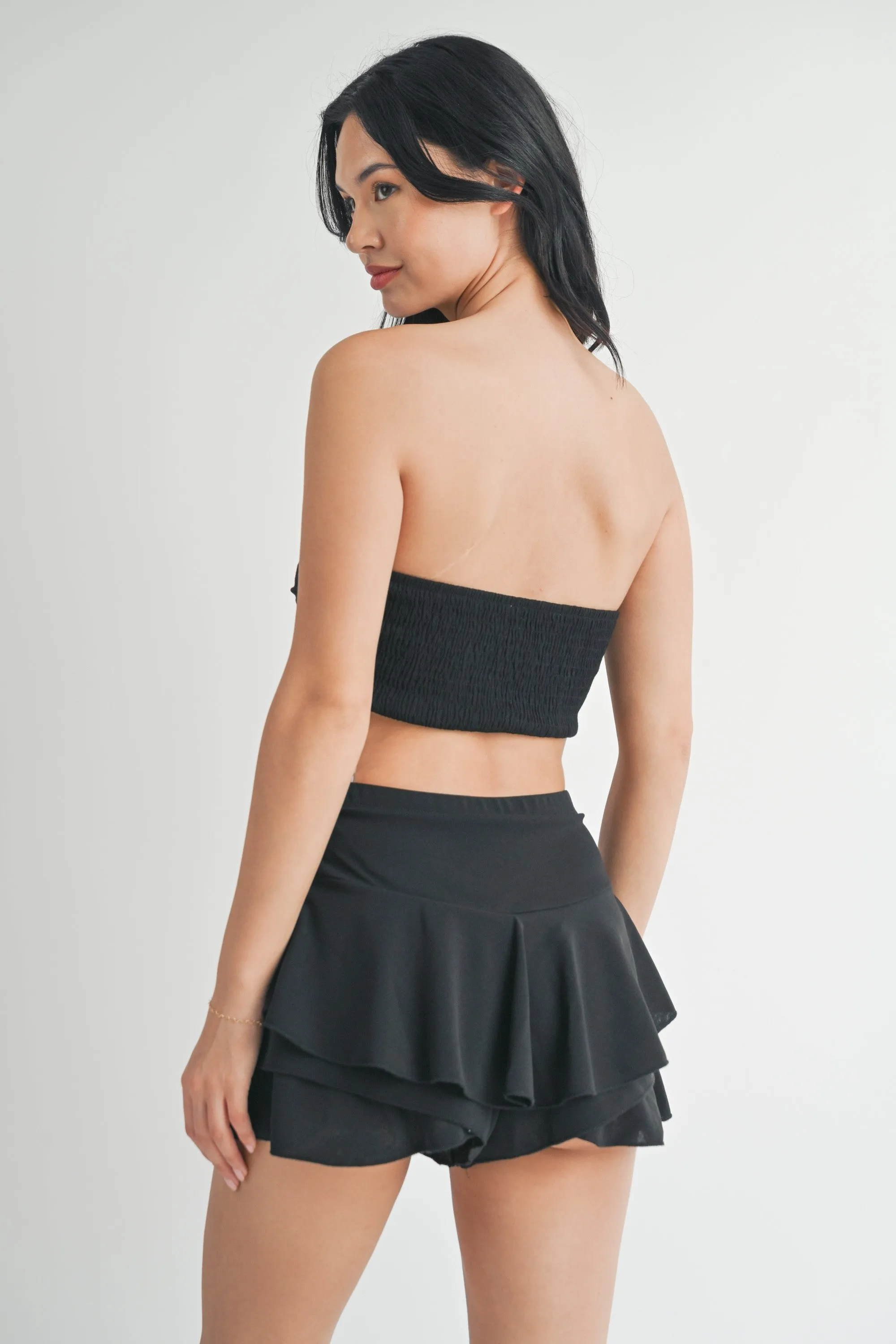 Rosette Top - Black