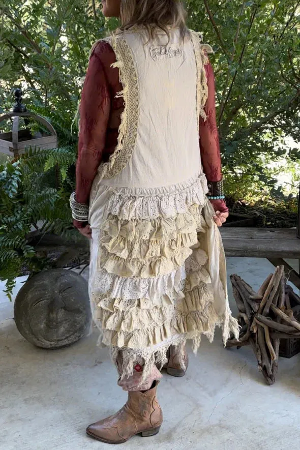 Ruffle Up High Lo Top Parchment