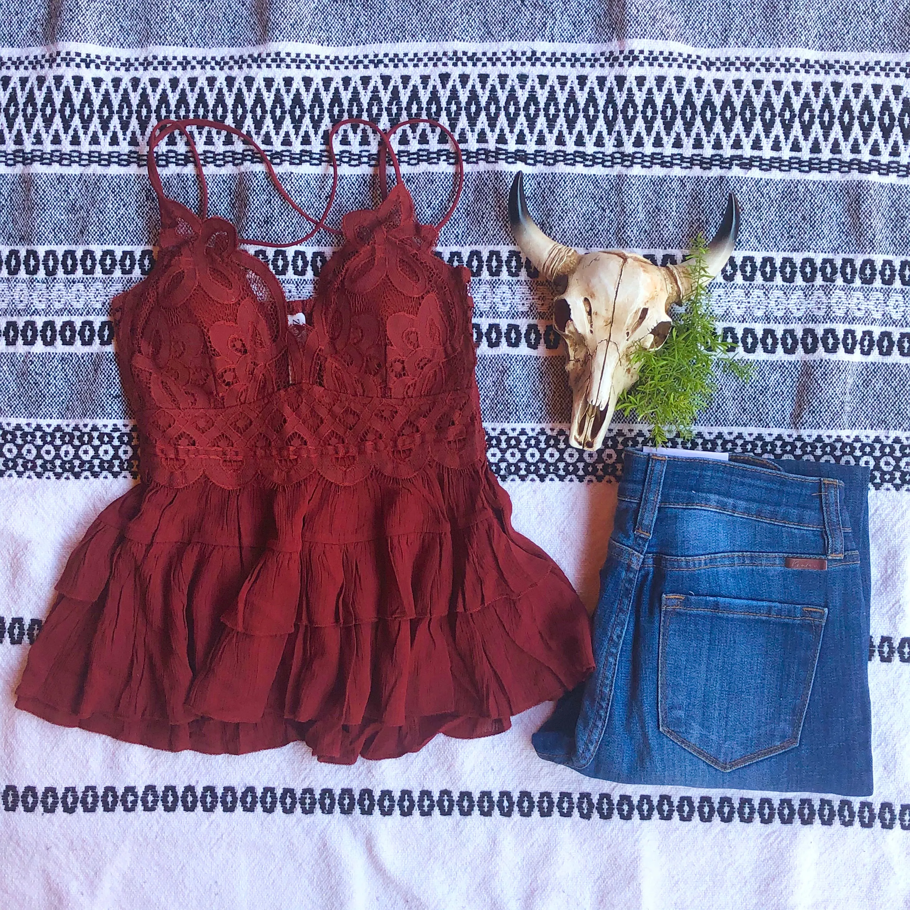 Rust Bralette Top
