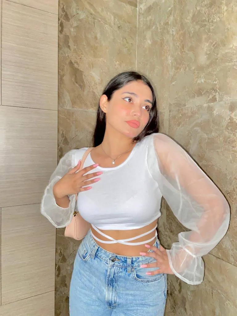 Samara organza top white