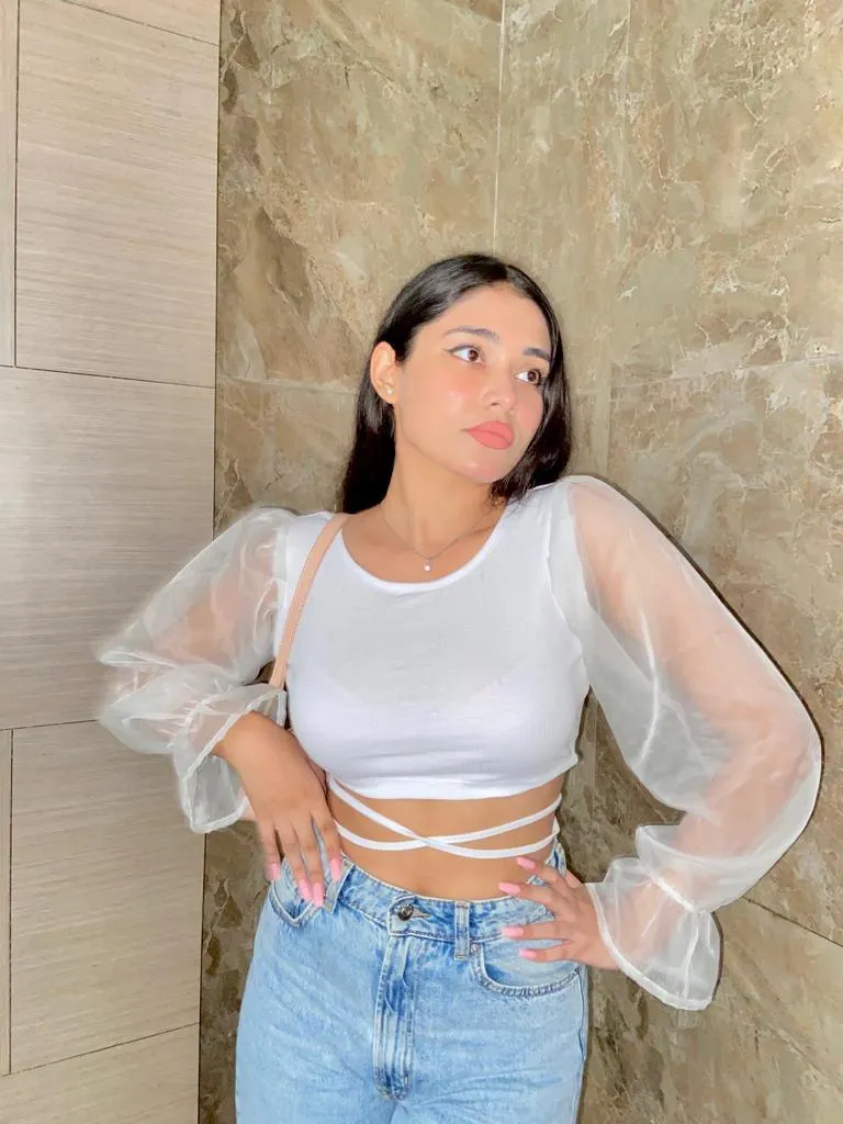 Samara organza top white