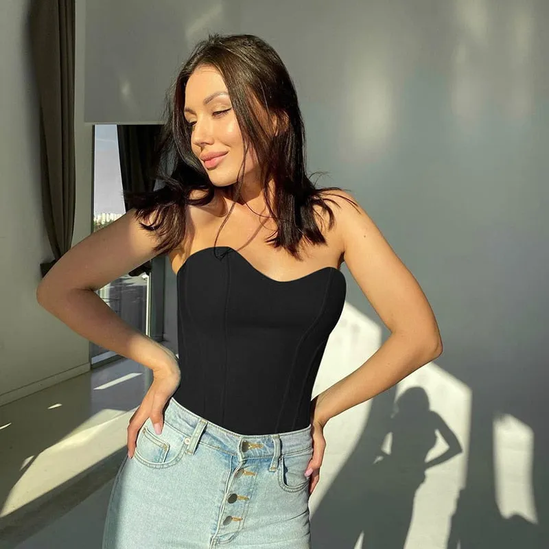 Satin Corset Tube Top