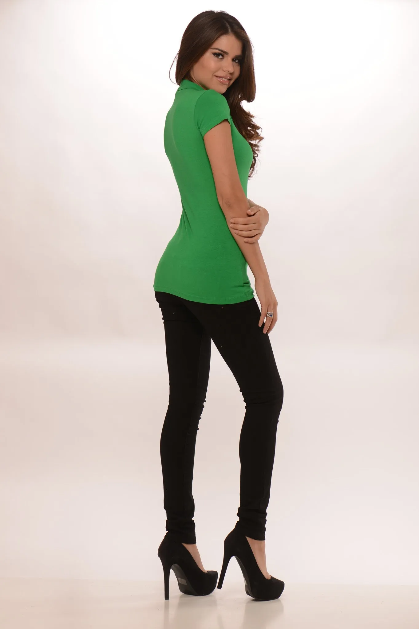 School Girl Polo- Green (Also Available in Plus Size)