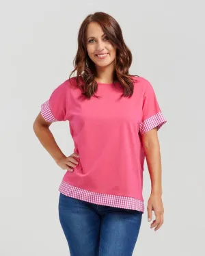 Seduce Luna Top - Pink Check