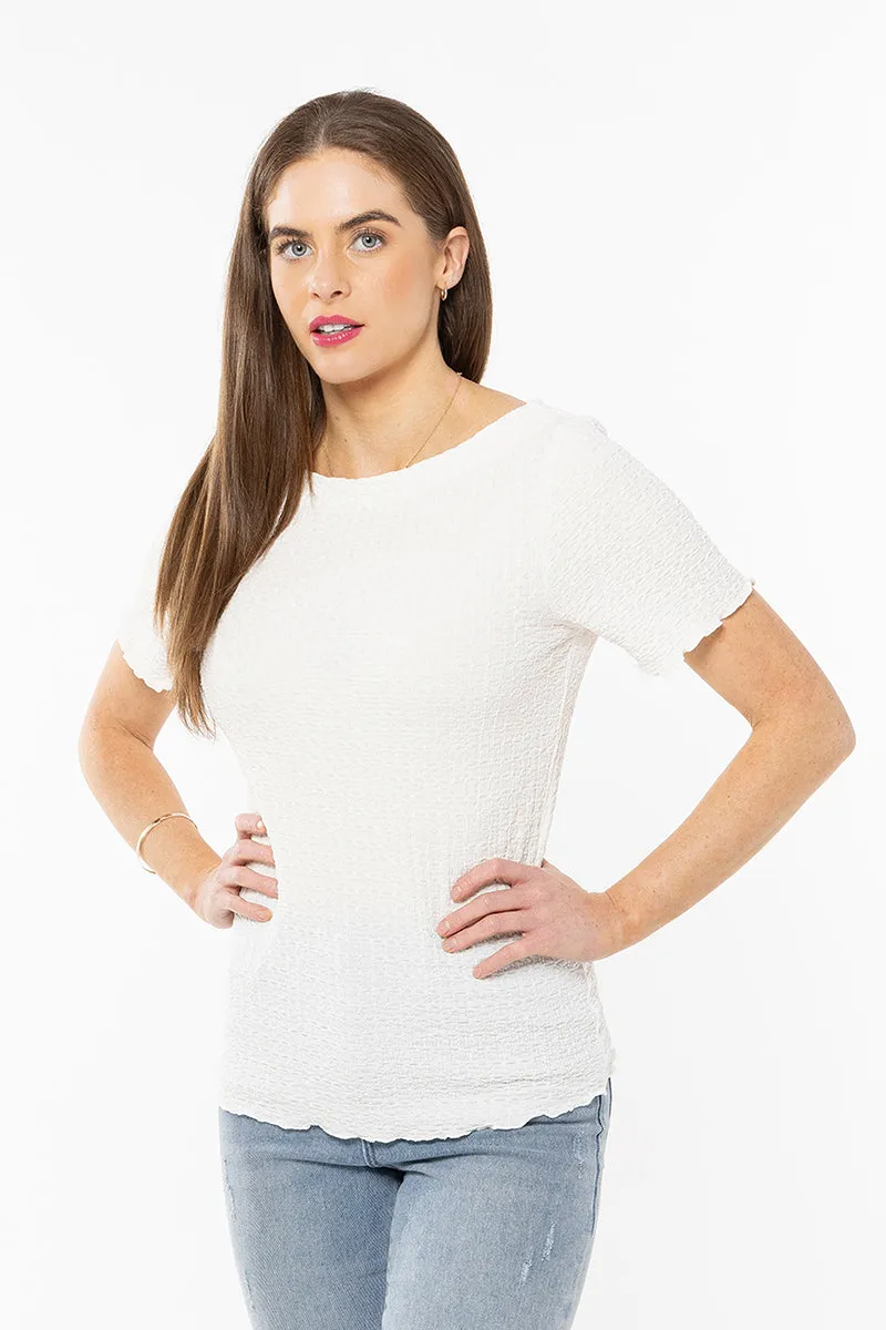 Seeking Lola Maisie Top - Crisp White