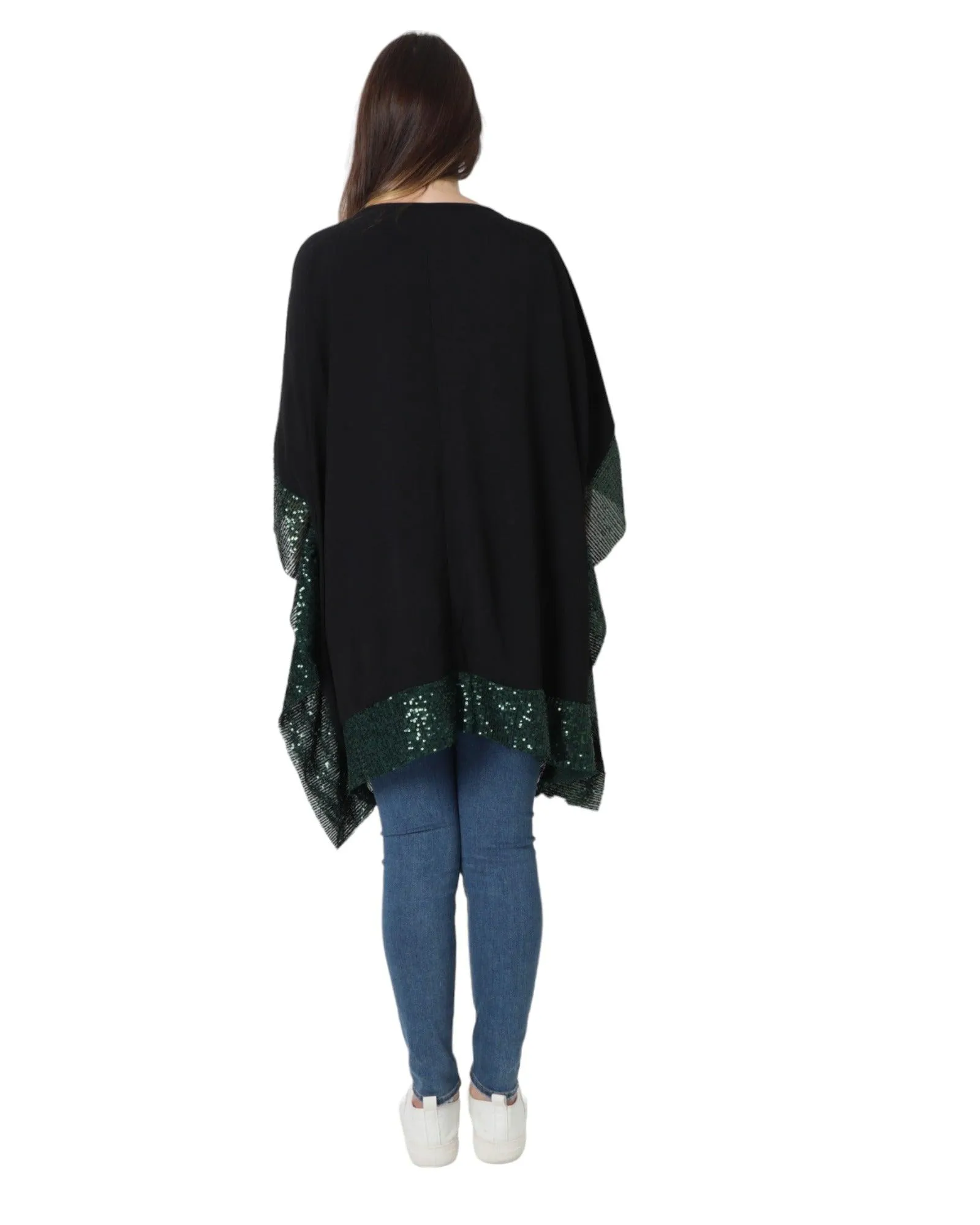 Sequin Panel Oversized Top