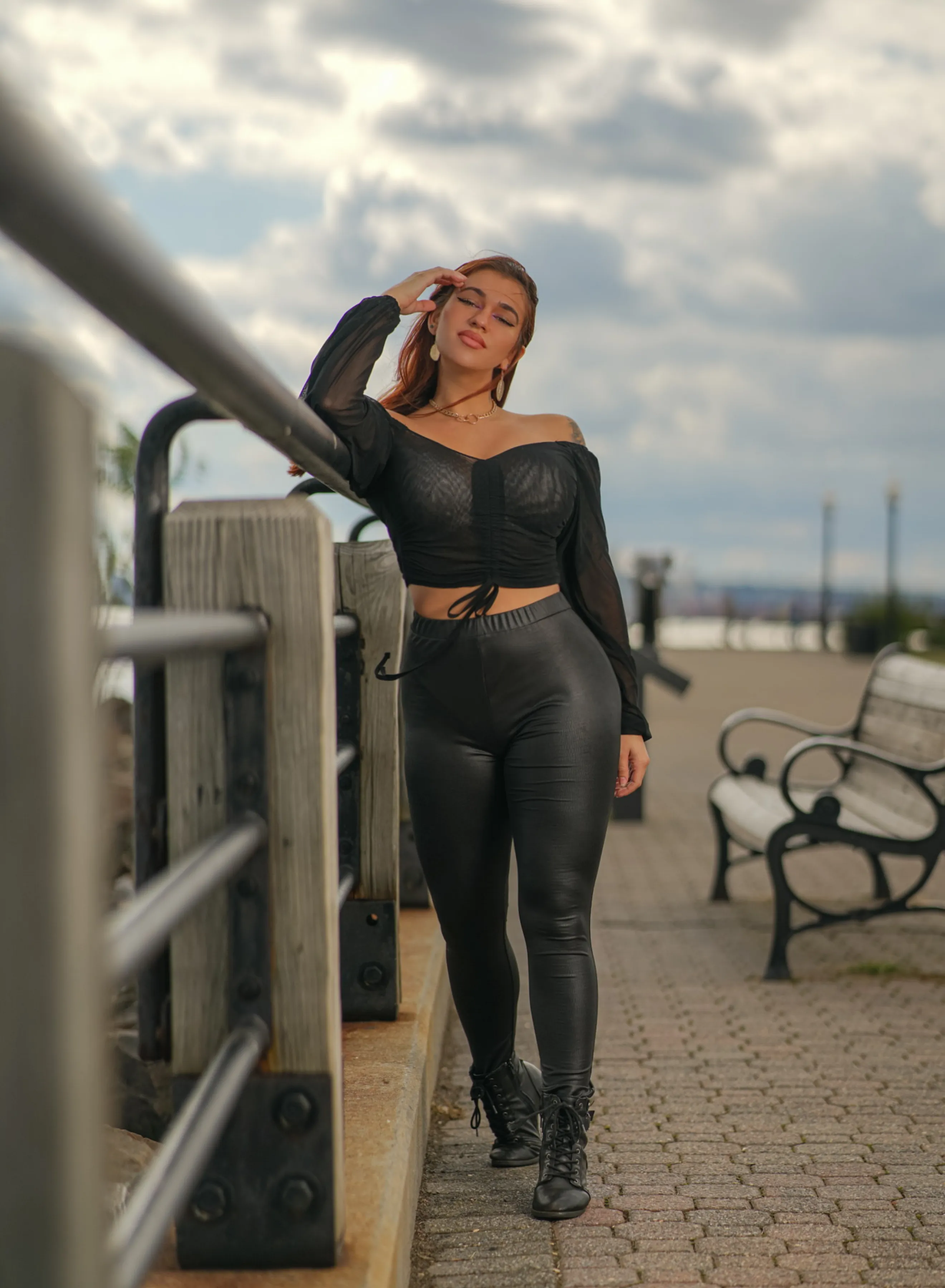 Sheer Scrunched Crop Top