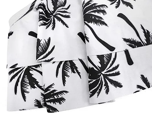 Shekini Girls' Floral Ruffle Two Piece Swimsuit Coconut Black Medium