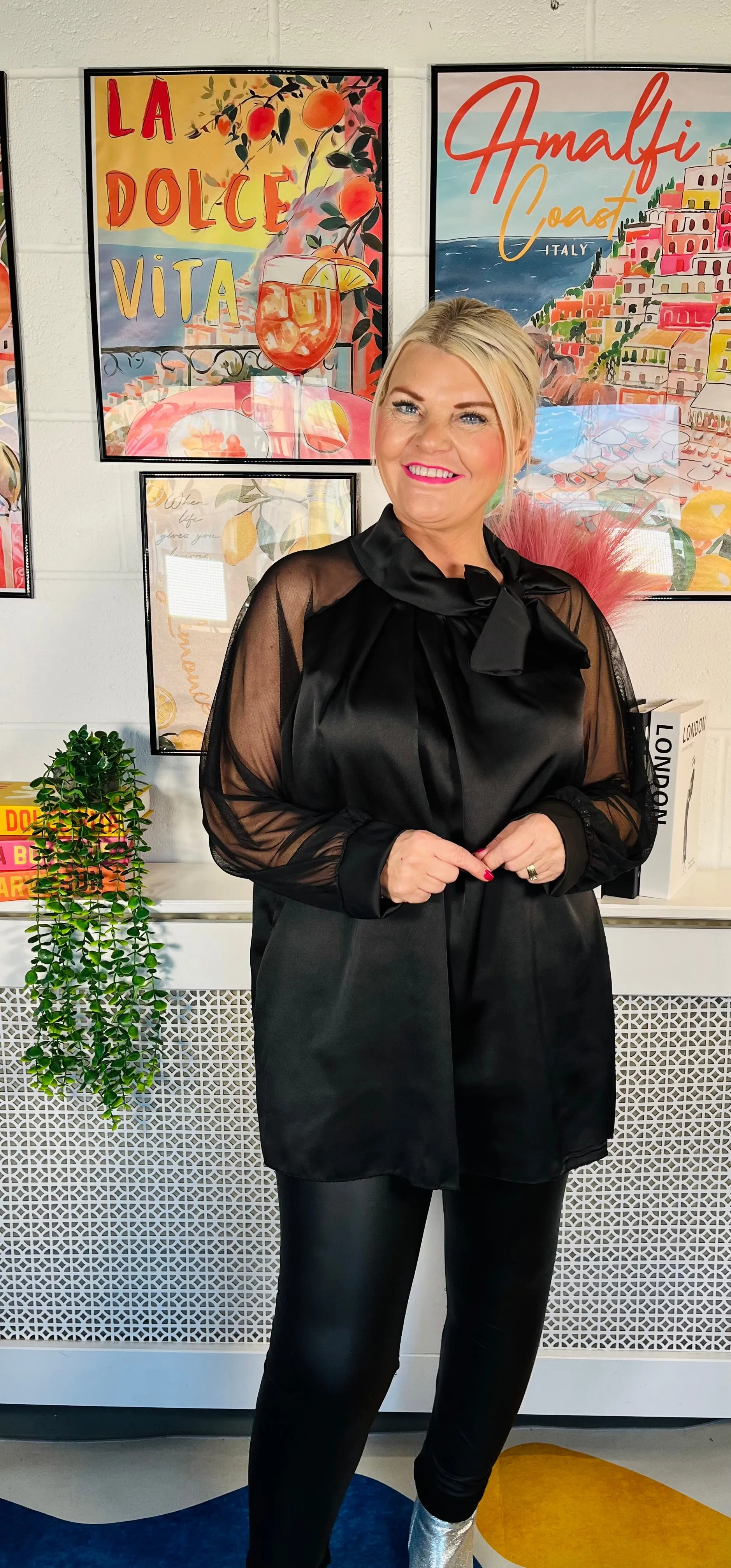 Sheridan Bow Blouse - Black