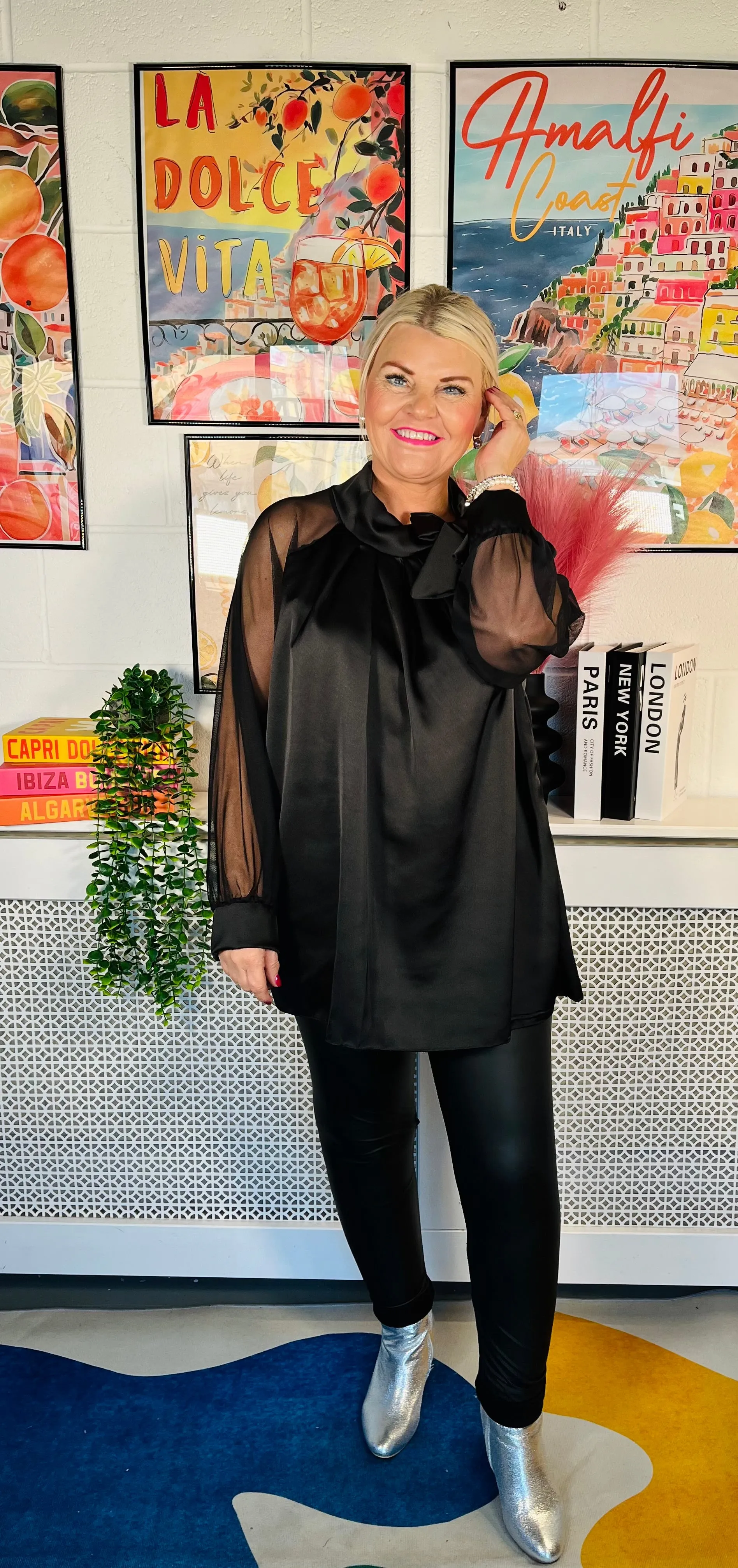 Sheridan Bow Blouse - Black