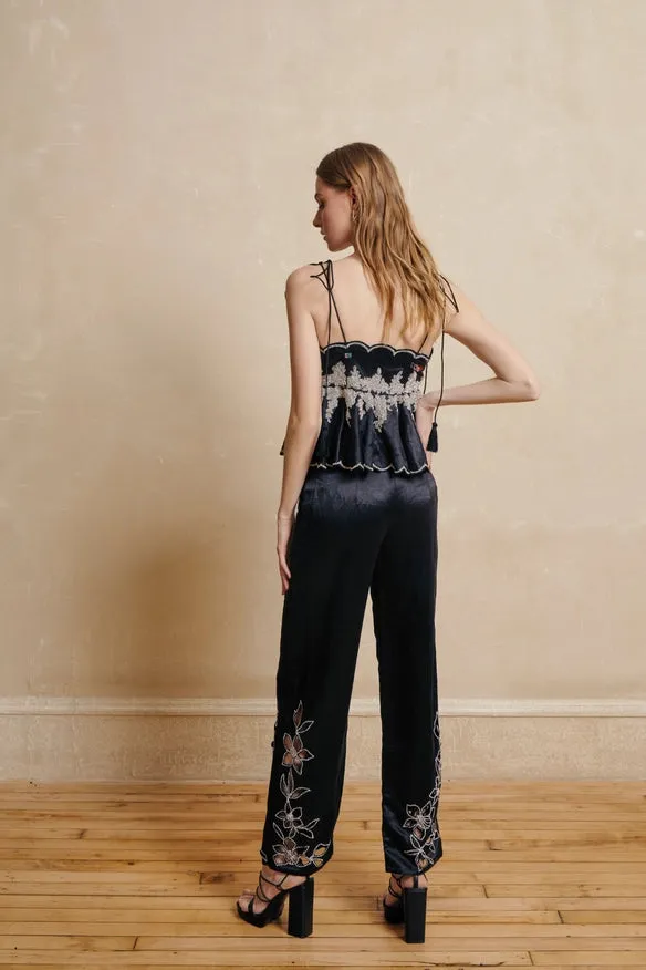 Shirina Embroidered Peplum Top