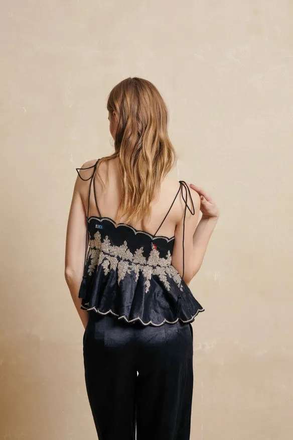 Shirina Embroidered Peplum Top