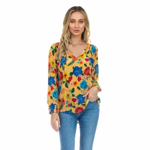Silk Janessa Mustard Top