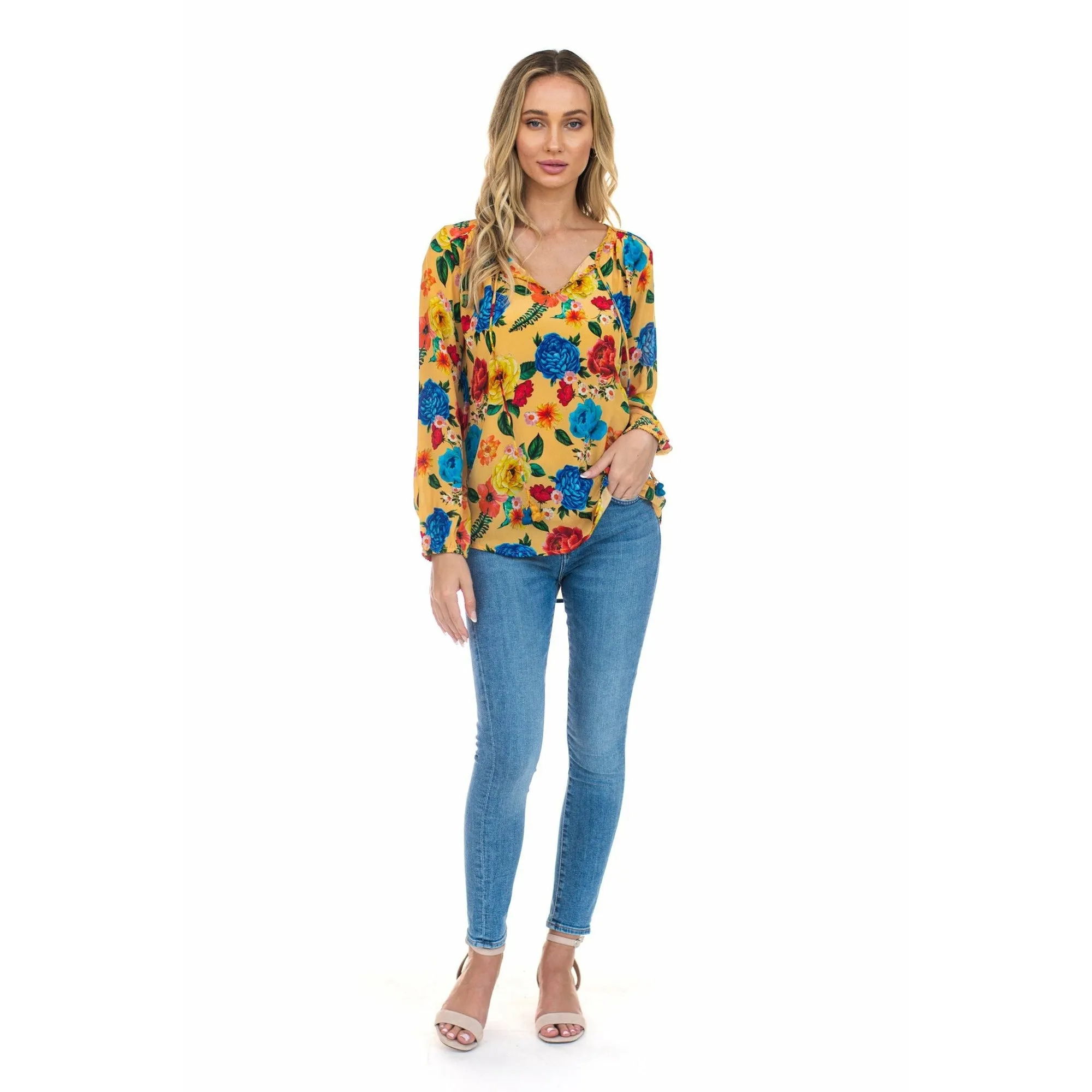 Silk Janessa Mustard Top