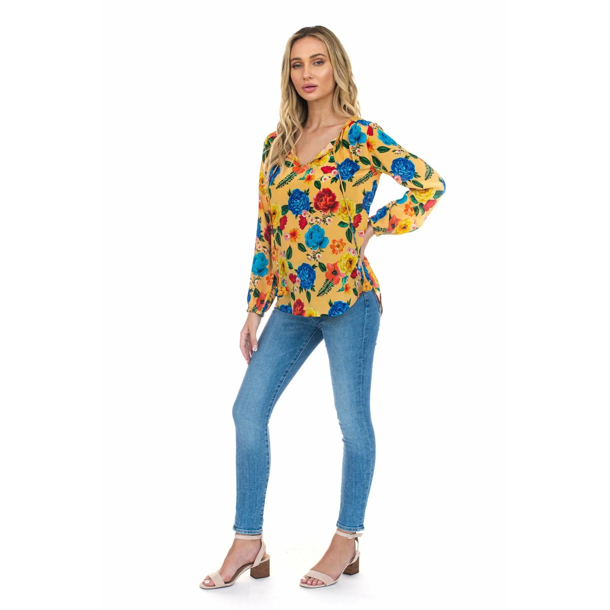 Silk Janessa Mustard Top