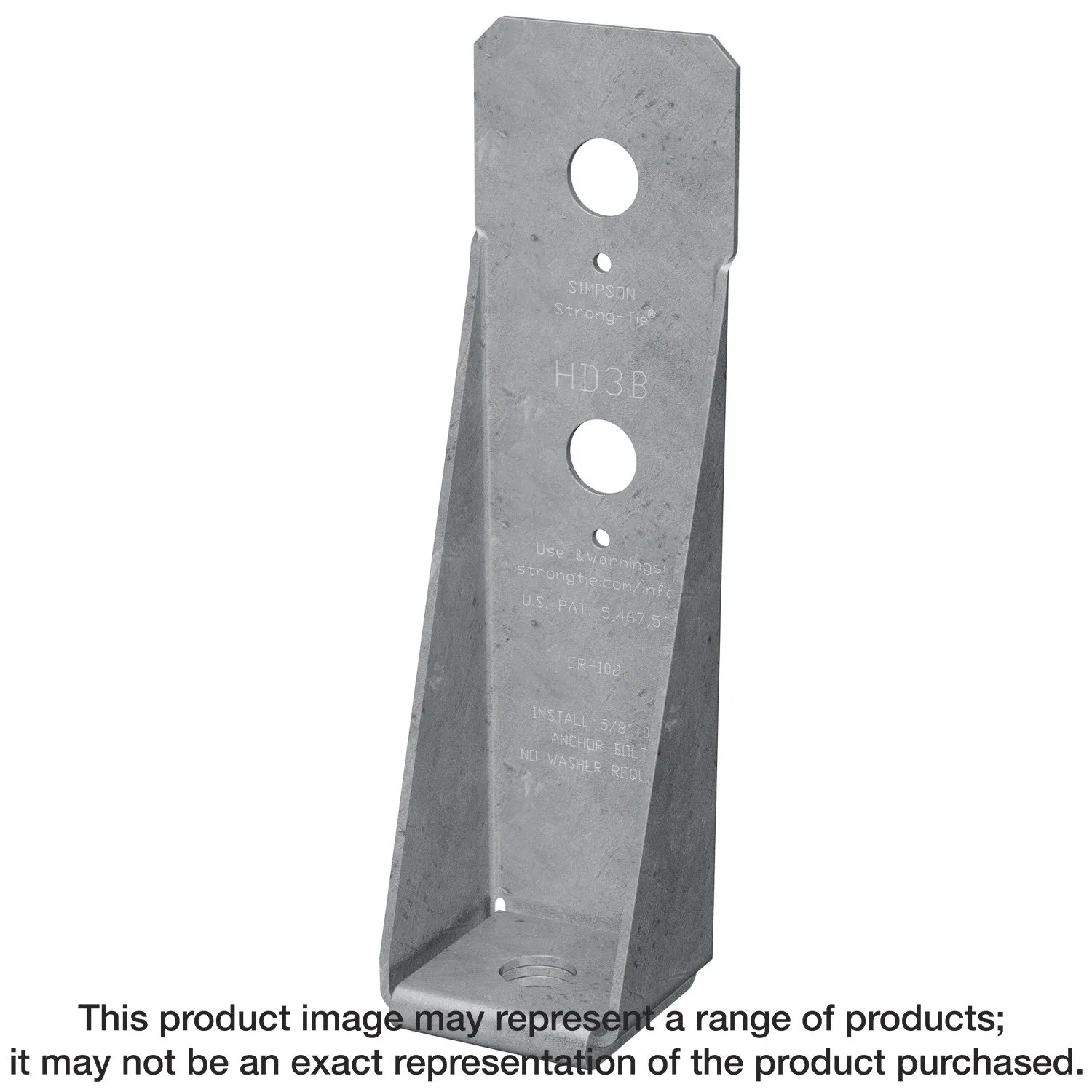 Simpson HD7B HDB 12-3/8 in. Galvanized (G90) Bolted Holdown