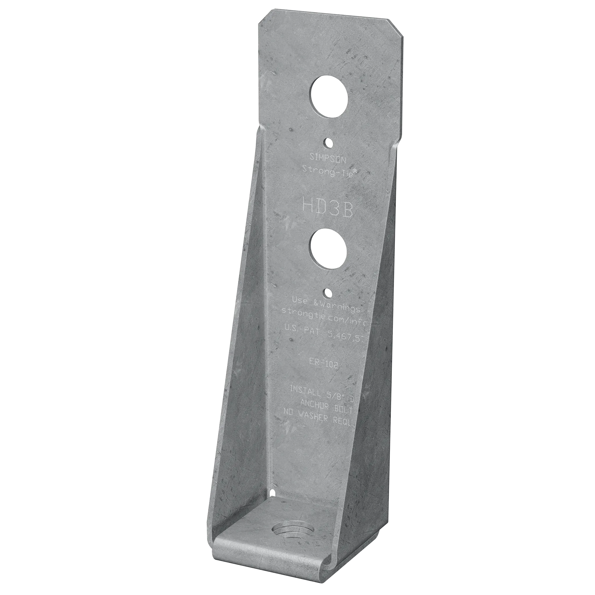 Simpson HD7B HDB 12-3/8 in. Galvanized (G90) Bolted Holdown