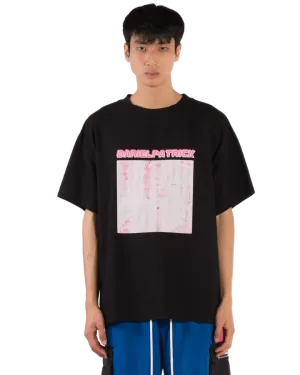 Size M | Daniel Patrick Black Distressed Square T-shirt