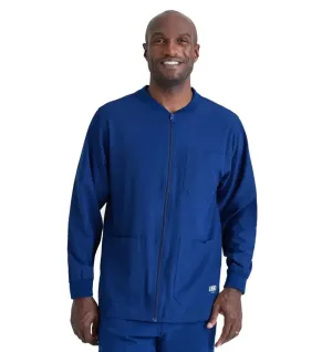 SKECHERS™ by Barco Structure 3-Pocket Crewneck Warmup Scrub Jacket