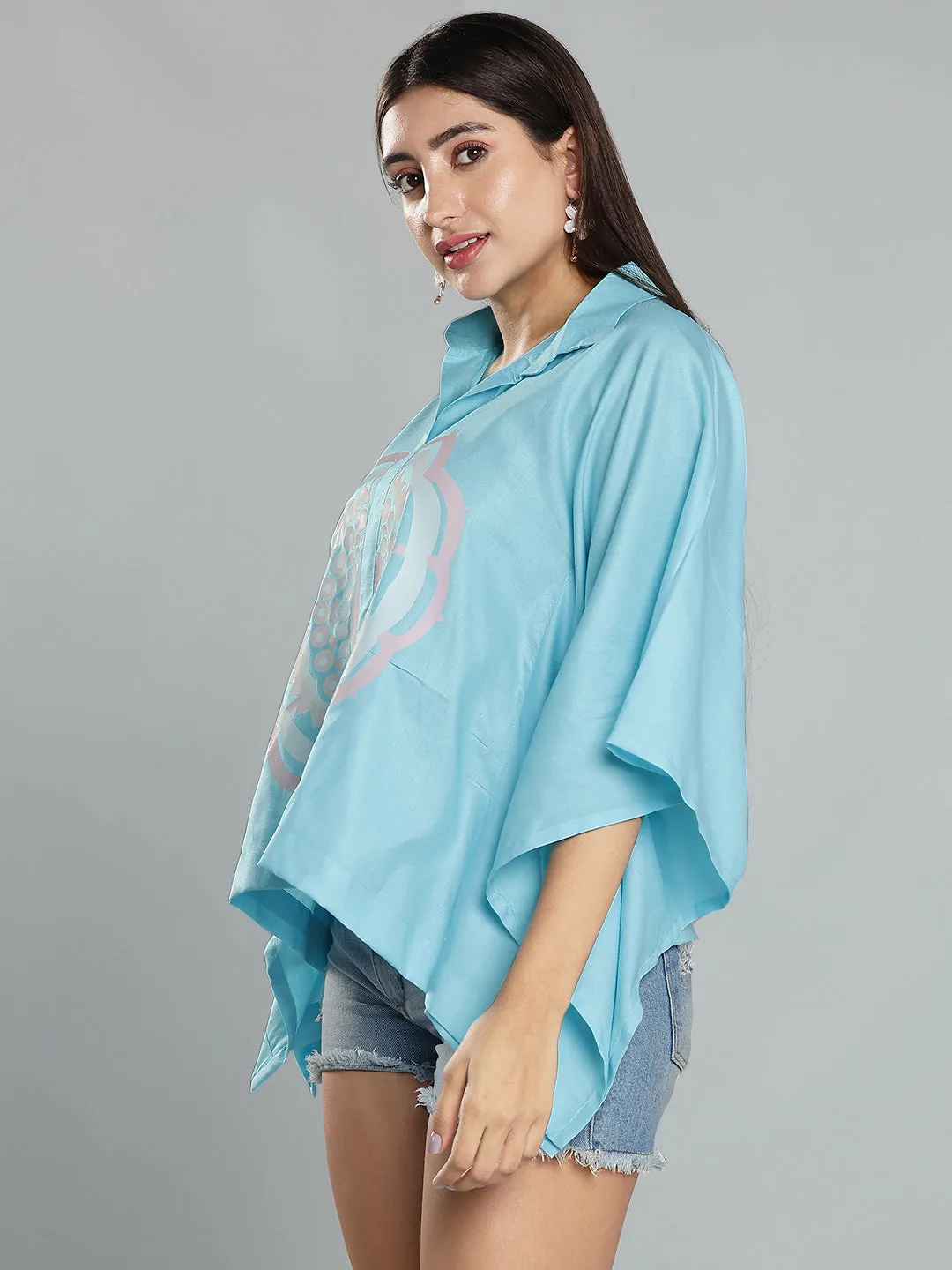 SkyBlue Kaftan Top - Indradhanush