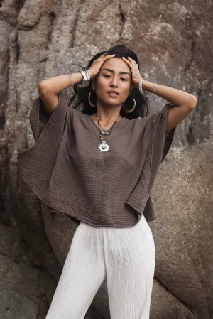 Sola Butterfly Top Mocha