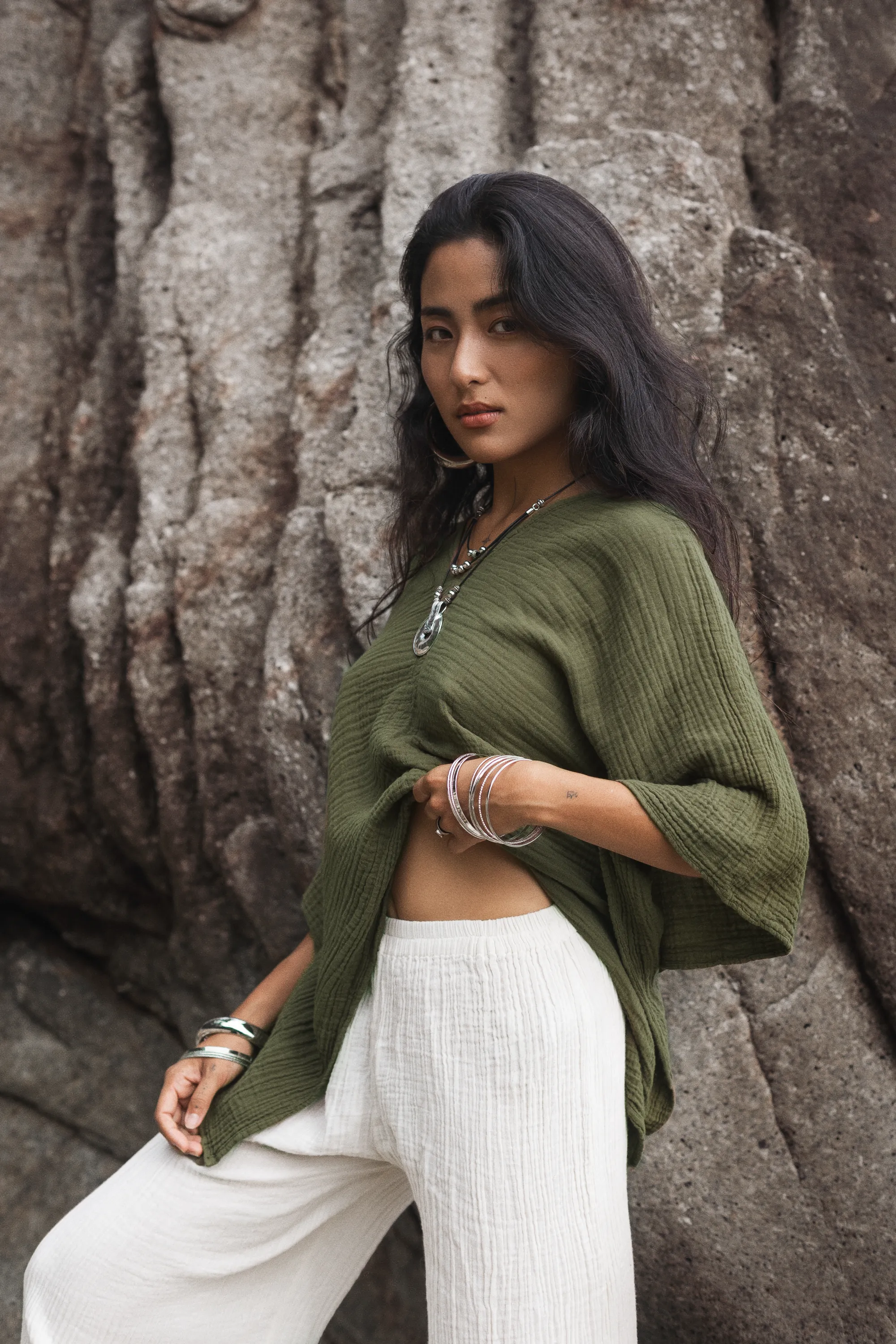 Sola Butterfly Top Olive