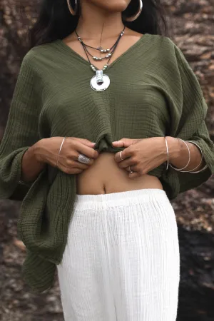 Sola Butterfly Top Olive