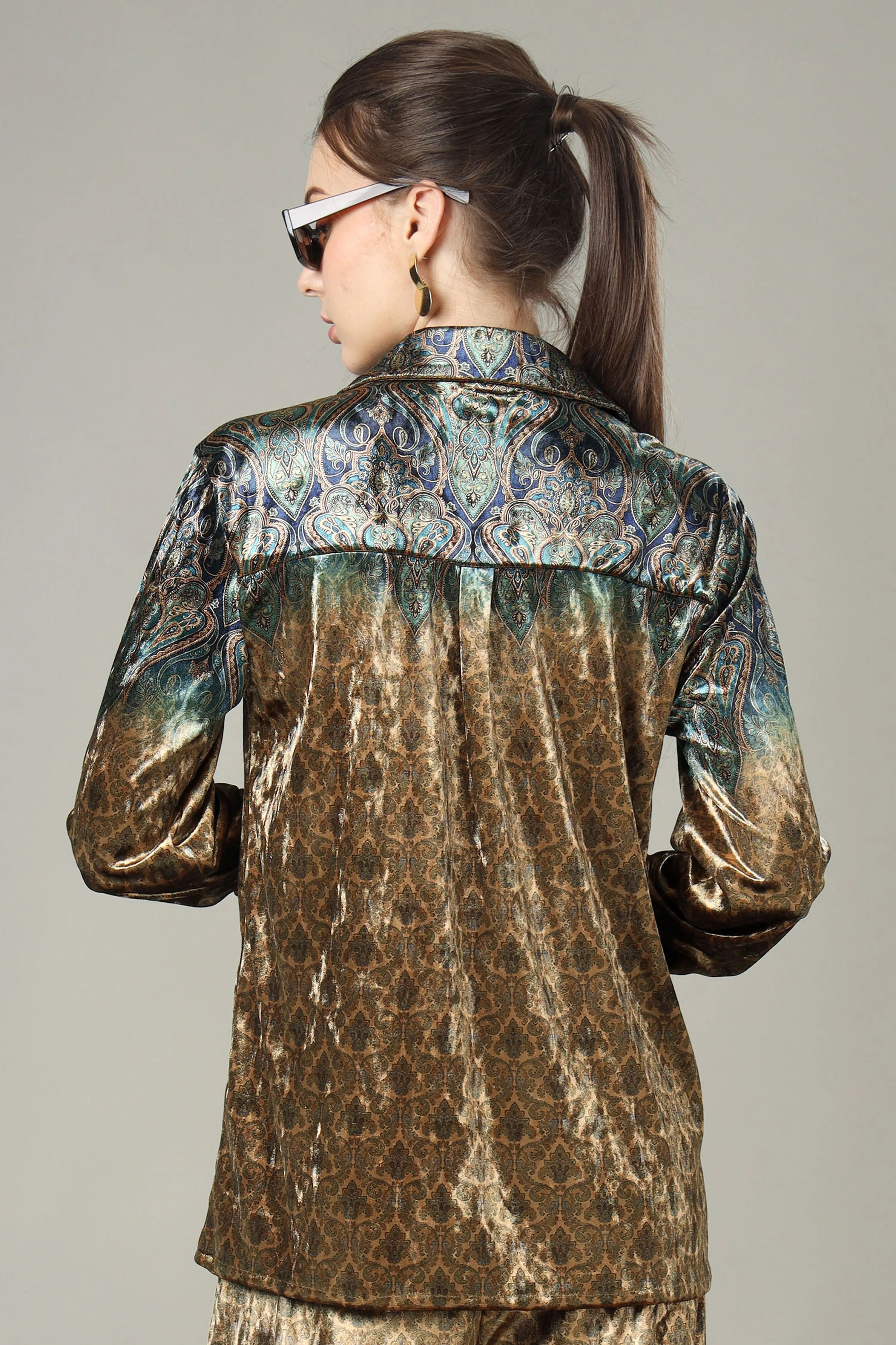 Specially Crafted Designer Luxe Velvet Shirt for Women