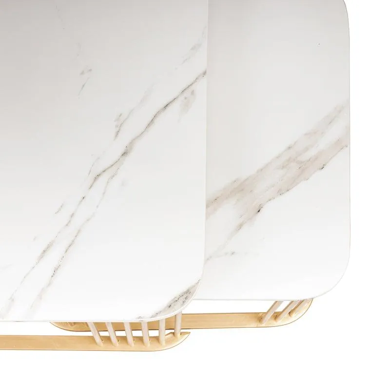 Square Classic Gold Nesting Table