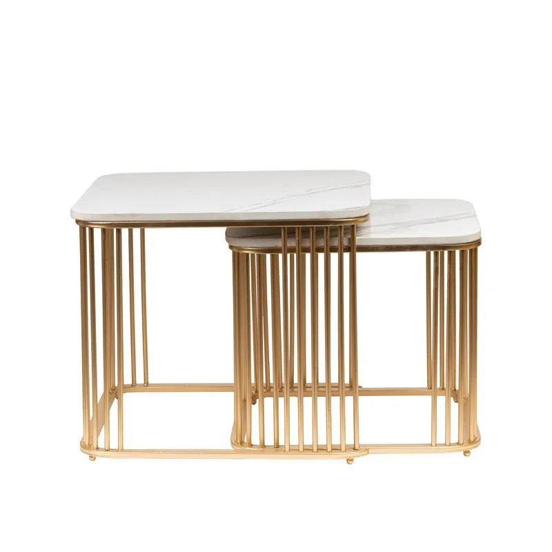 Square Classic Gold Nesting Table