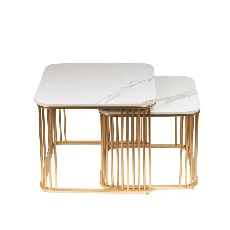 Square Classic Gold Nesting Table