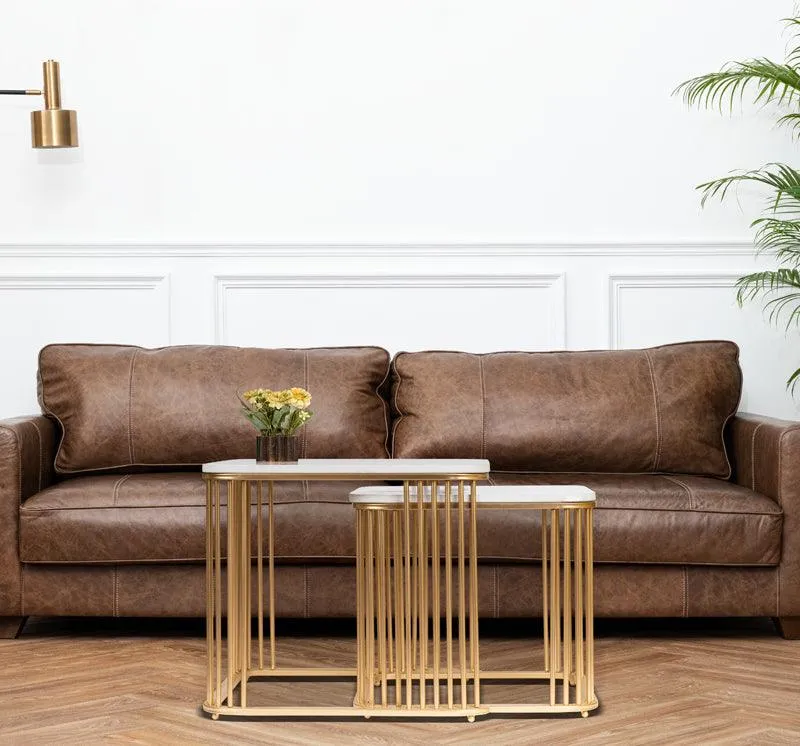 Square Classic Gold Nesting Table