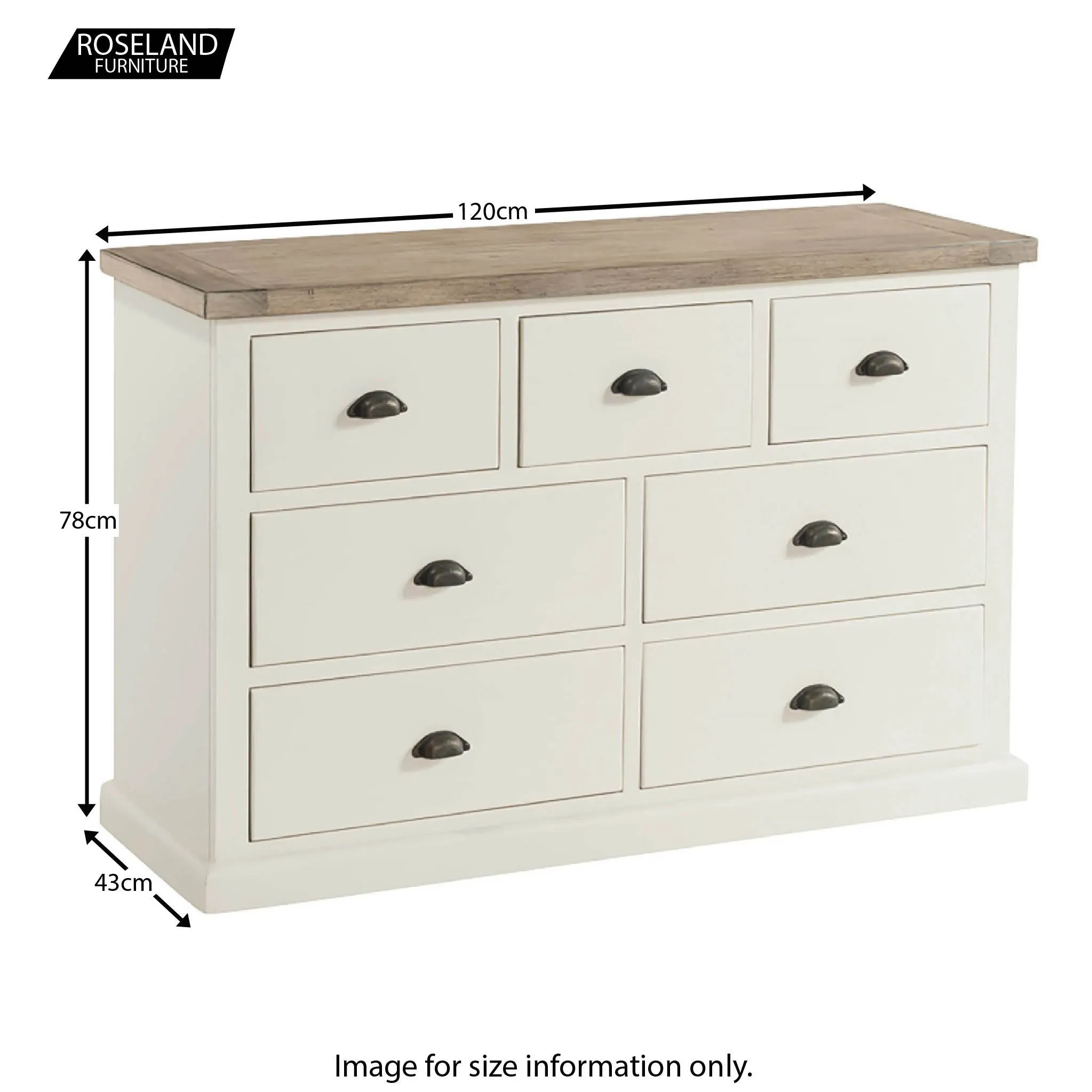 St Ives Painted 3 over 4 Drawer Chest