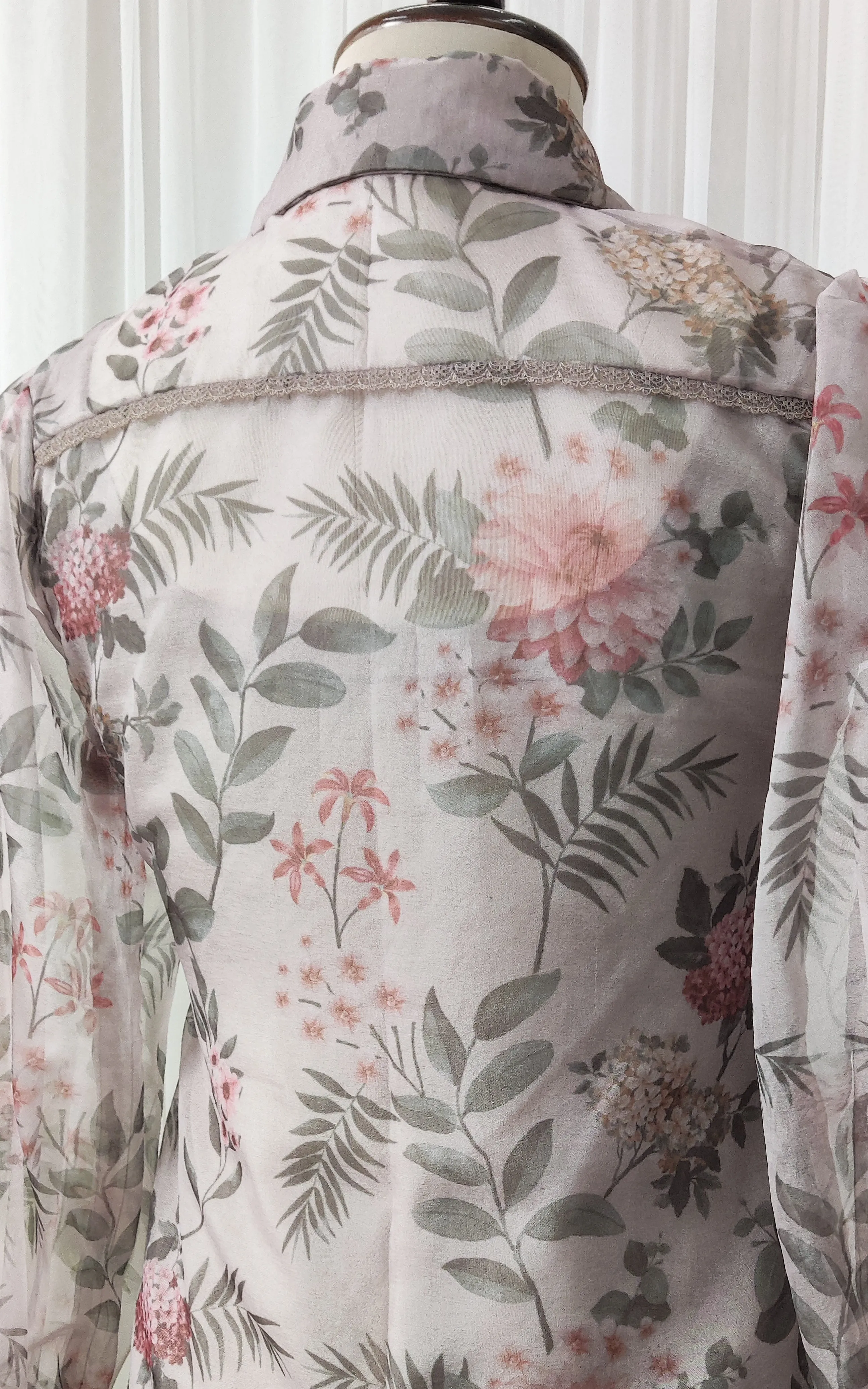 Steel Grey Organza Shirt