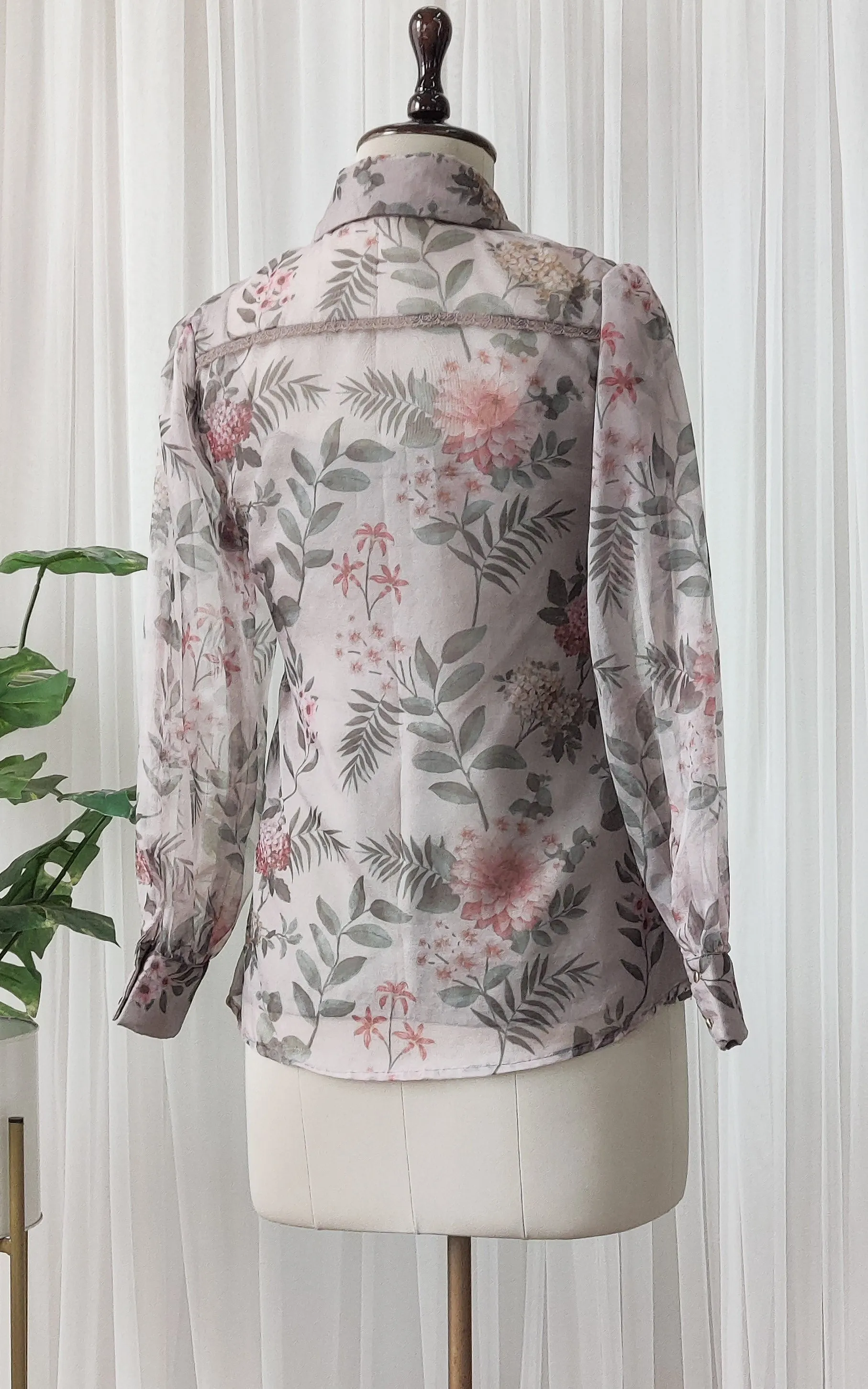 Steel Grey Organza Shirt