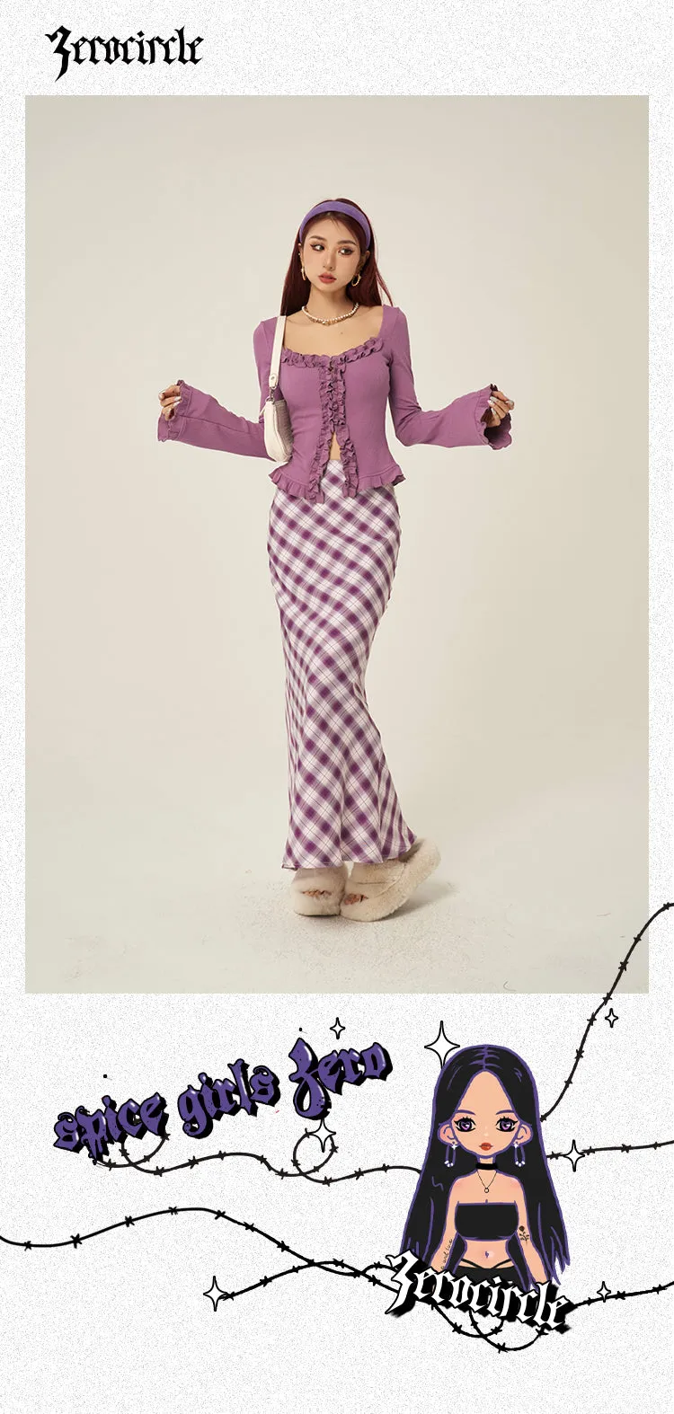 Stella Solid Color Ruched Collar Front Slit Long Sleeve Top