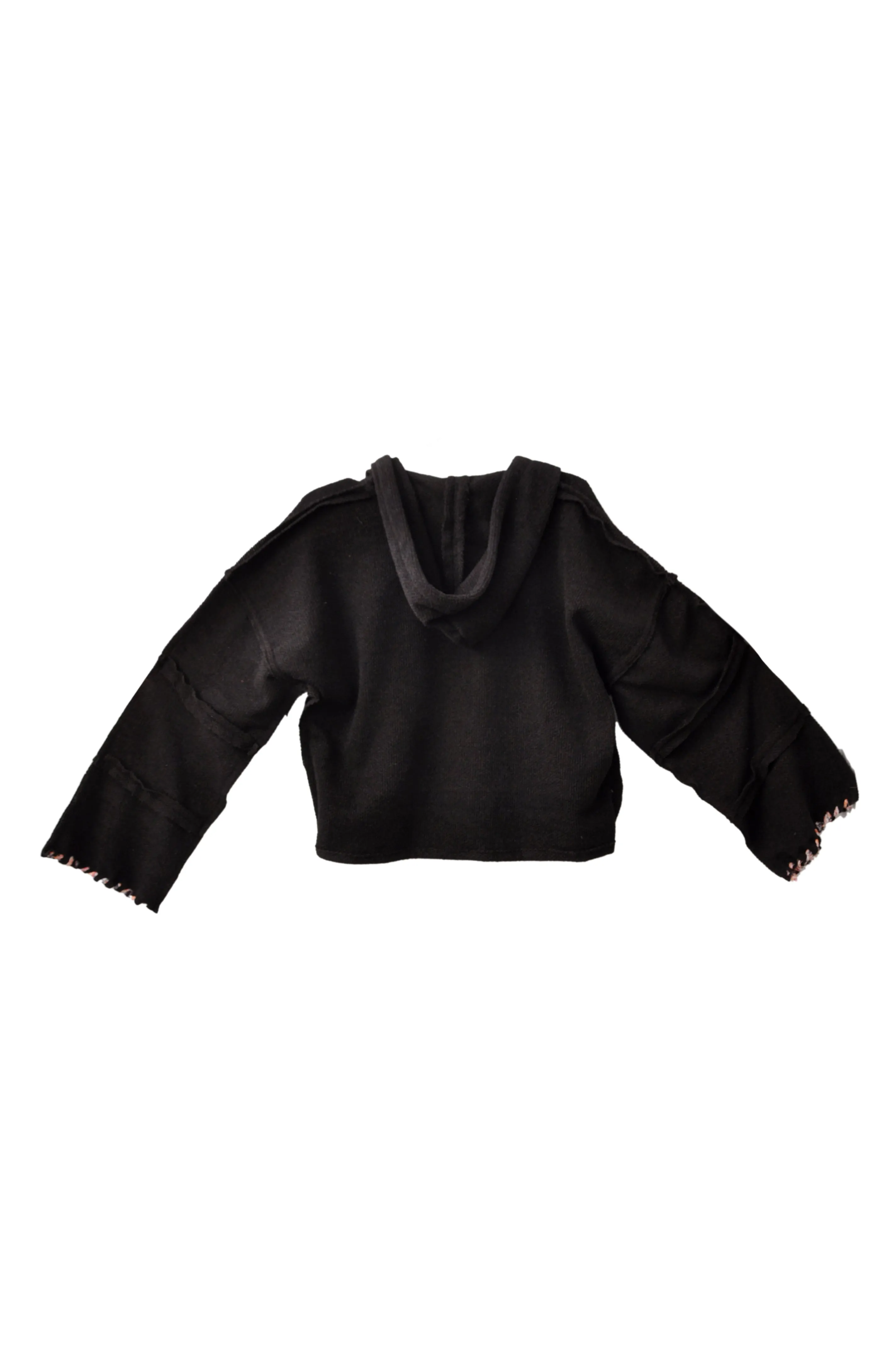 Stitched Up Coziness Hoodie in Black