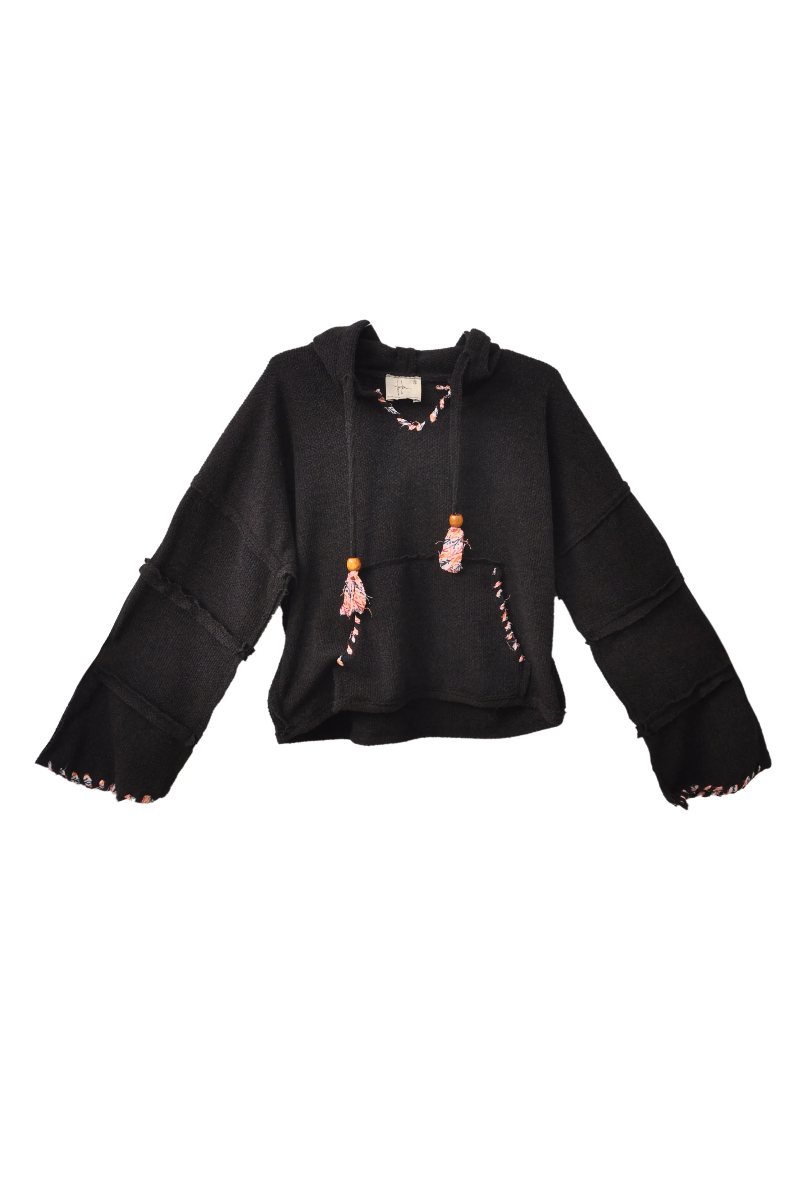 Stitched Up Coziness Hoodie in Black