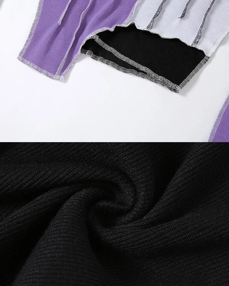 Streetwear Women Patchwork Top