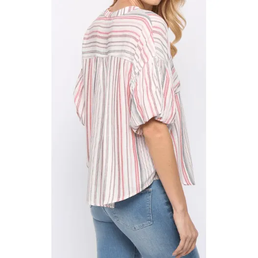 Stripe Shirt in Pink & Multi Color